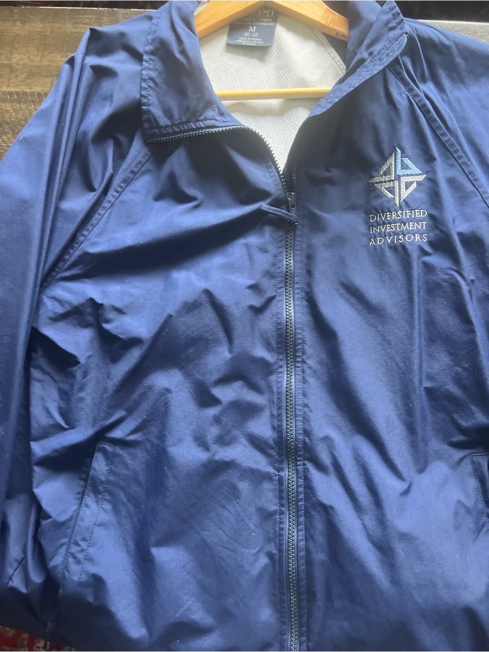 Lands' End Navy Utility Jacket with Embroidered Logo
